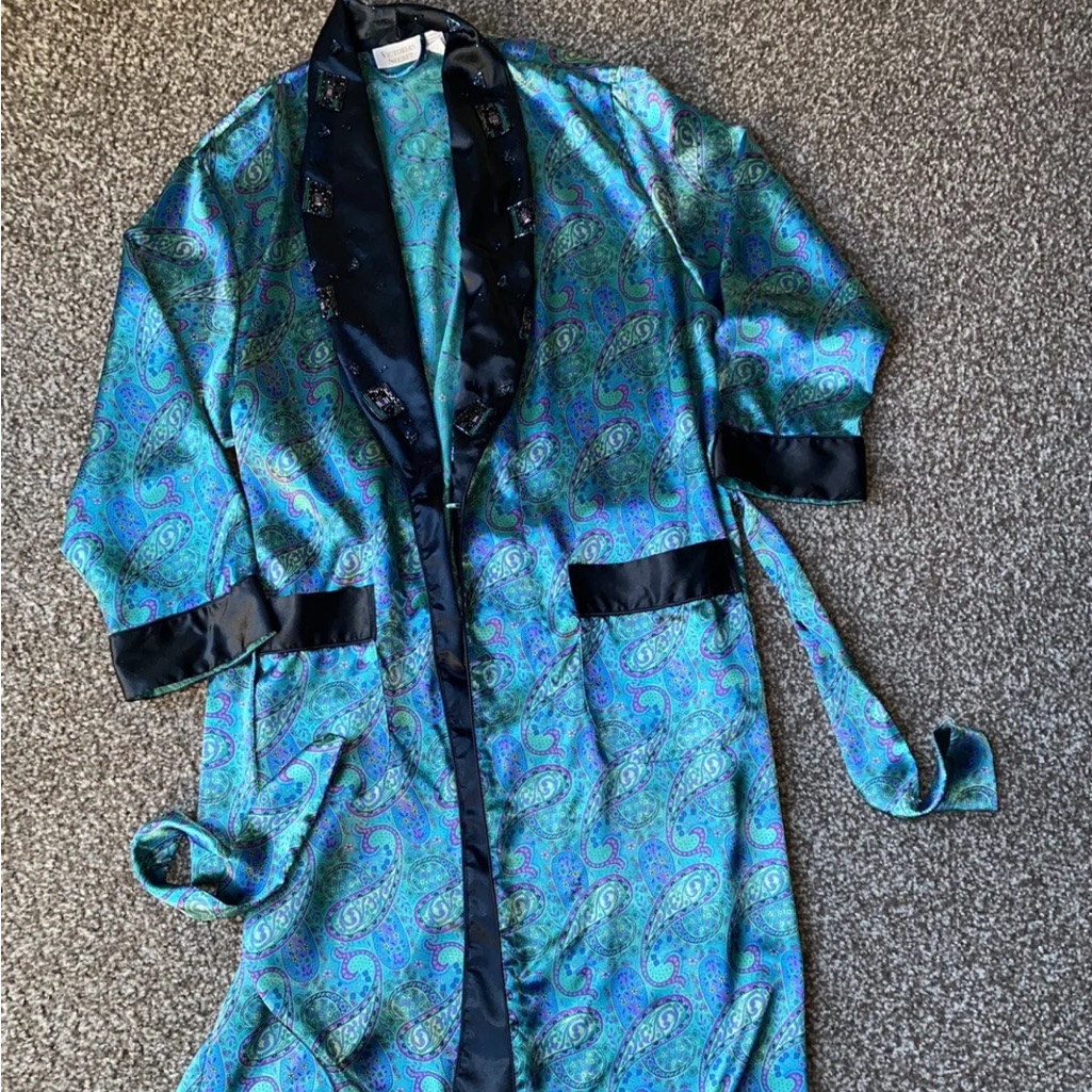 Vintage Victorias Secret Polyester Long Robe One Size Fits All
